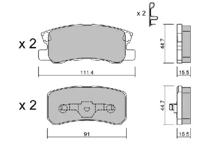 Комплект тормозных колодок (AISIN: BPMI-2901)